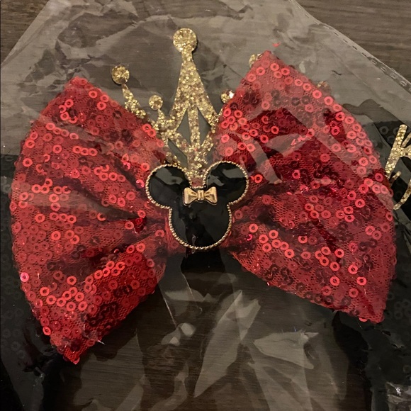 Red and Gold Sequin Birthday Headband - Picture 2 of 4